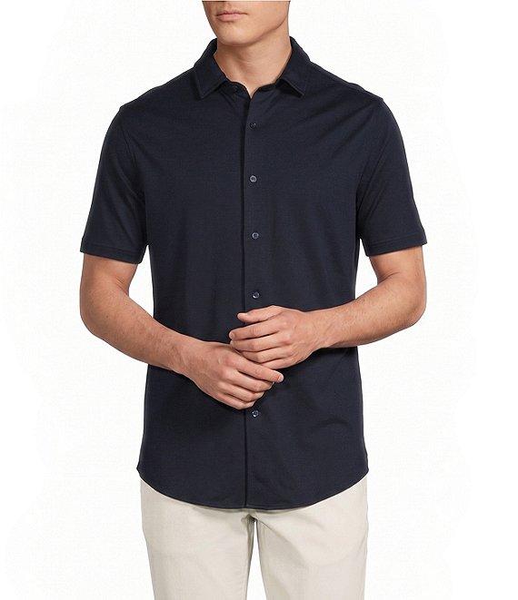 Daniel Cremieux Signature Label Solid Short Sleeve Coatfront Shirt Product Image