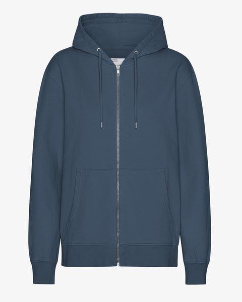 Classic Organic Zip Hood - Navy Blue Product Image