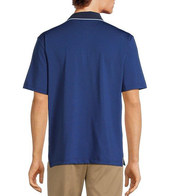 Roundtree & Yorke Performance The Fairway Short Sleeve Placed Chest Stripe Polo Shirt Product Image
