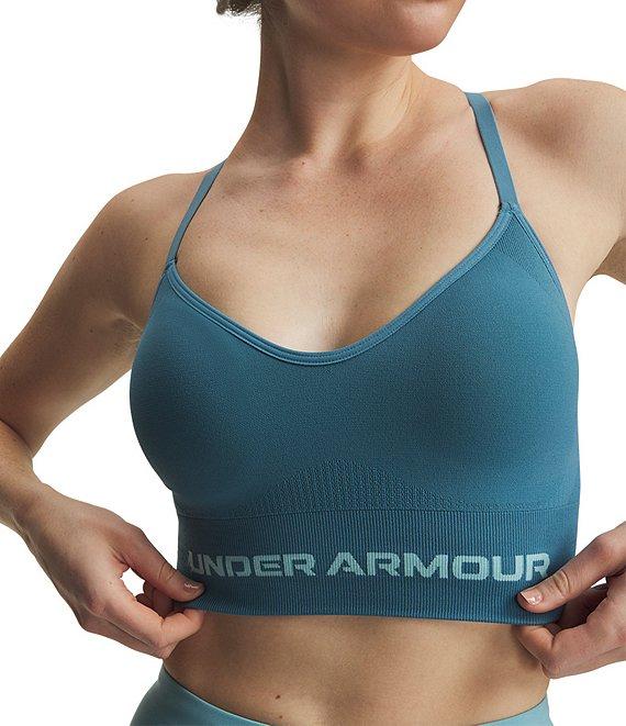 Under Armour Solid 4-Way Stretch Vanish Seamless Scoop Neck Sports Bra Product Image