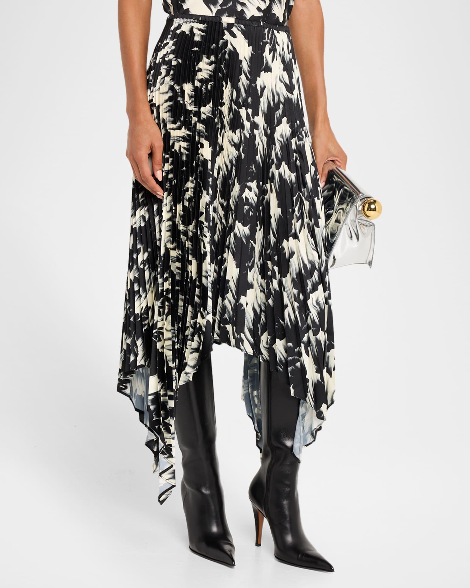 Floral Plisse Midi Skirt Product Image