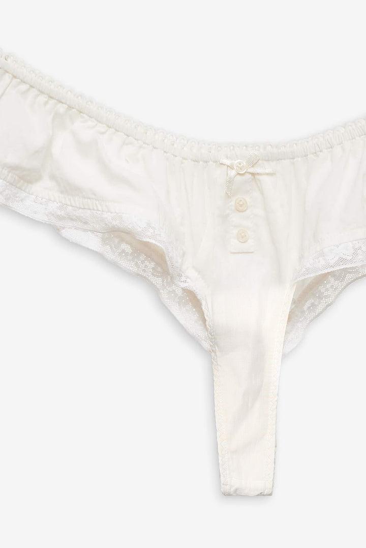 Venetia Thong Panty — White Product Image