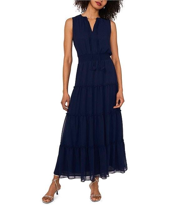 1. STATE V-Neckline Sleeveless Gauze Maxi Dress Product Image