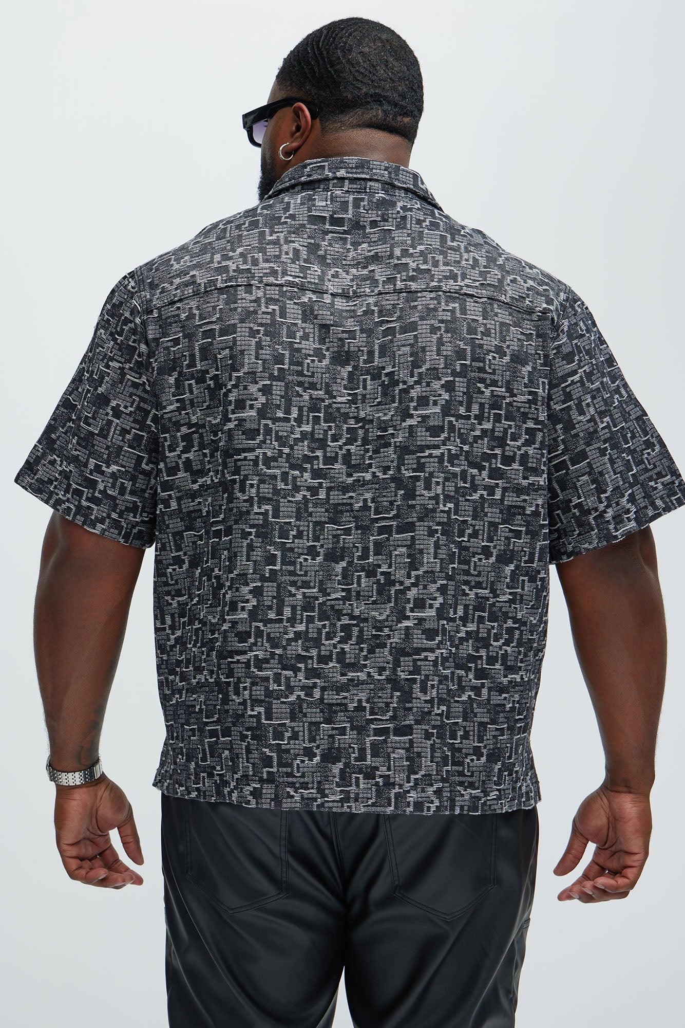 Arrow Jacquard Shirt - Black Wash Product Image