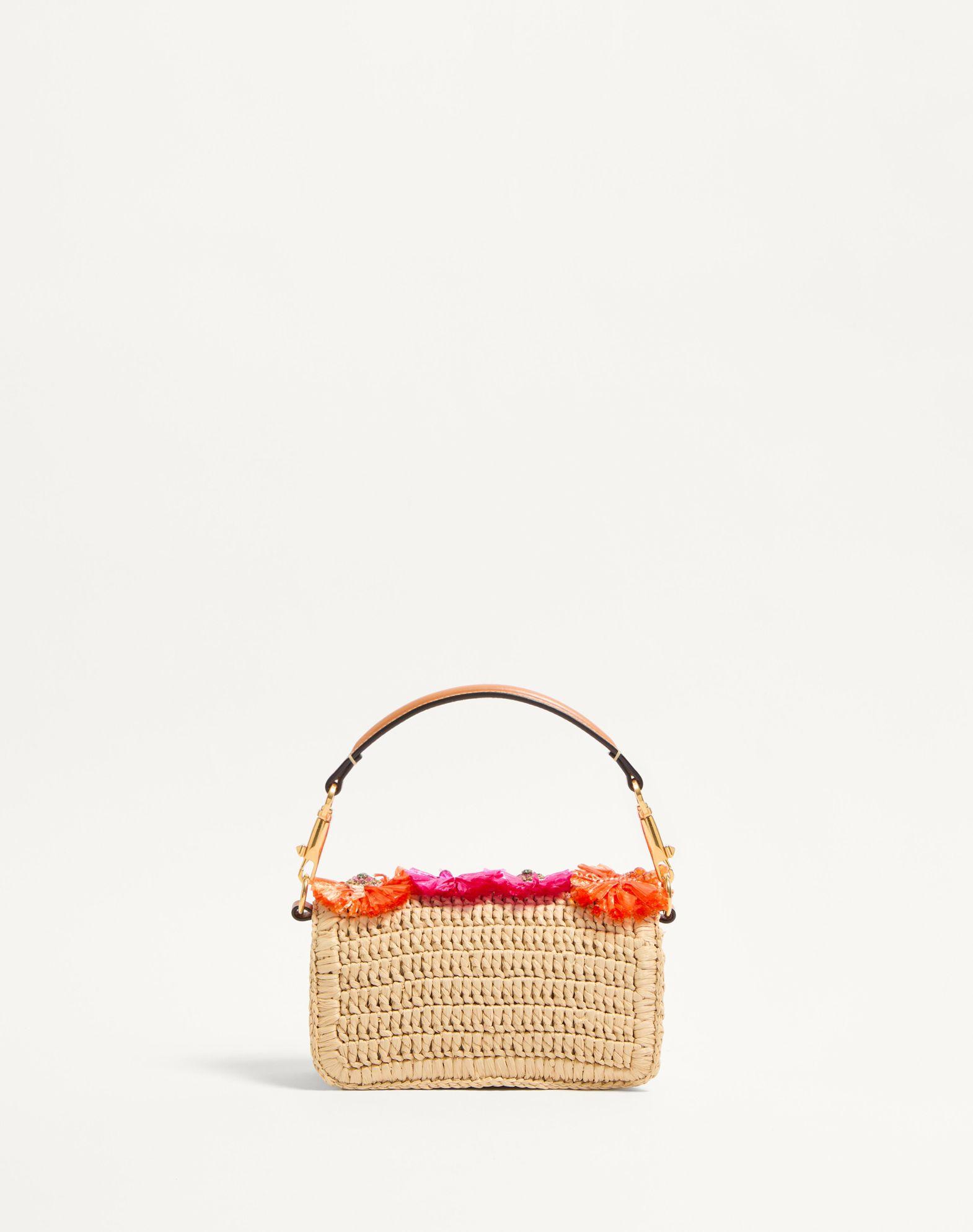 Valentino Garavani Locò Small Shoulder Bag In With Flowers And Beads Product Image