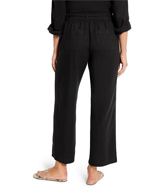 NIC + ZOE Rumba Linen Blend Rope Belt Wide Leg Ankle Pants Product Image