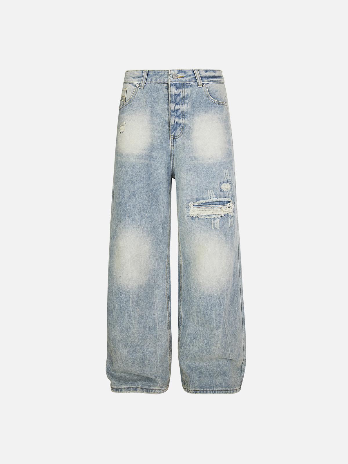 Aelfric Eden Washed Distressed Baggy Jeans Product Image