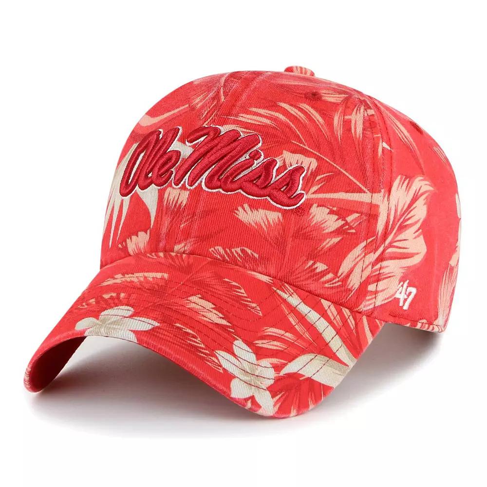 Men's '47 Red Ole Miss Rebels Tropicalia Clean Up Adjustable Hat Product Image