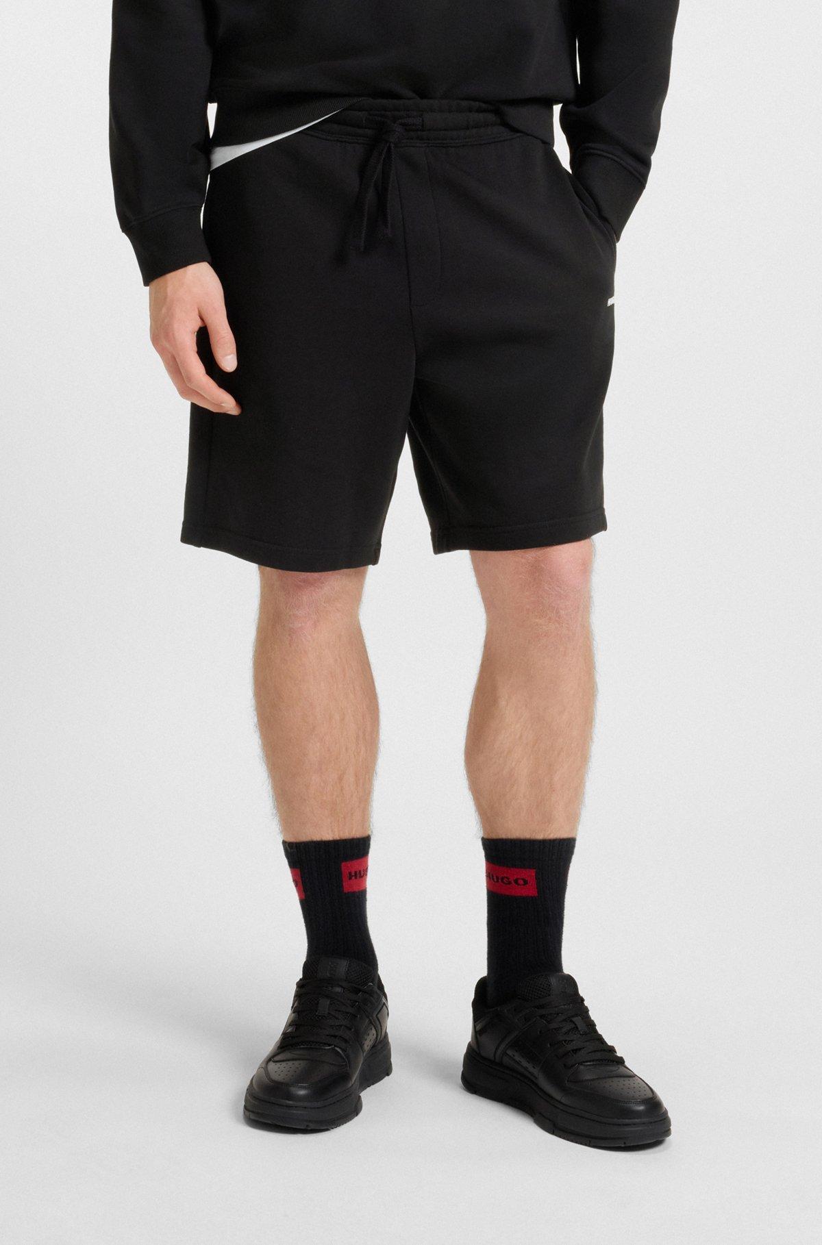 Relaxed-fit shorts in cotton terry with logo print Product Image