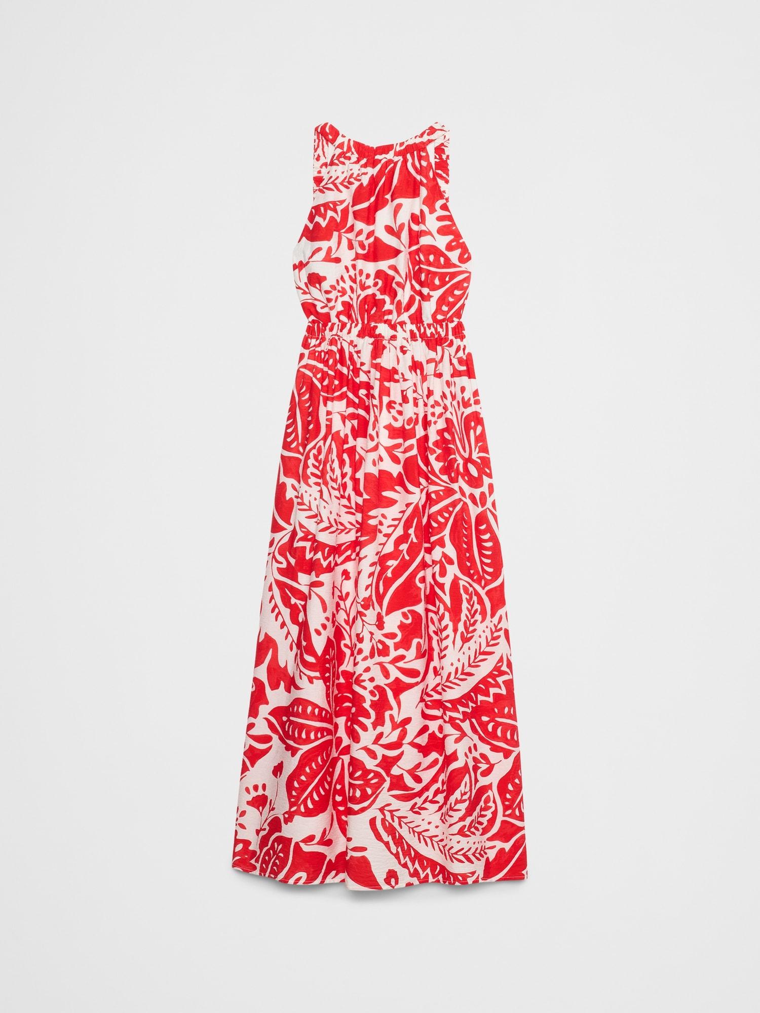 Halter-Neck Midi Dress Product Image