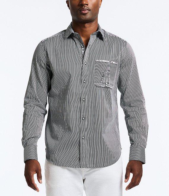 Robert Graham Striped Perspective Stretch Long Sleeve Woven Shirt Product Image