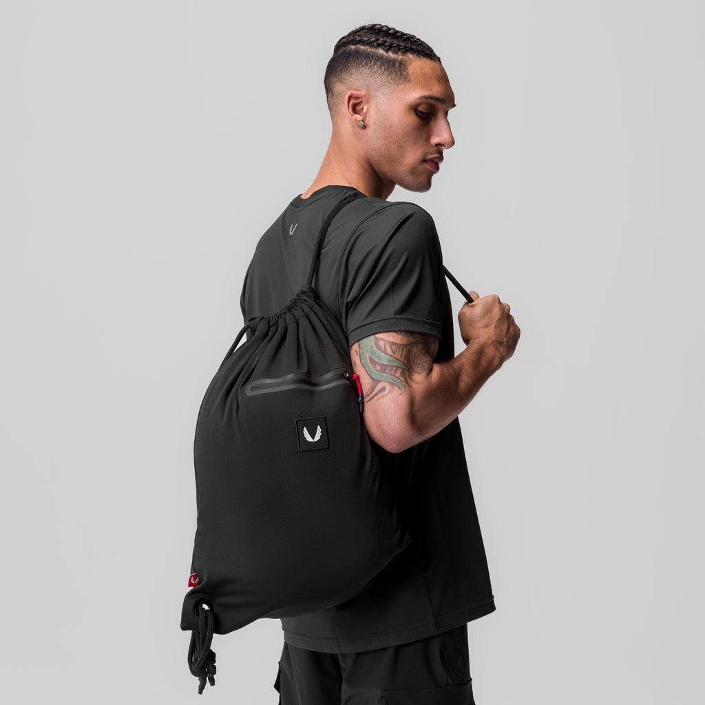 1084. Antibacterial Mesh Drawstring Bag - Black Product Image