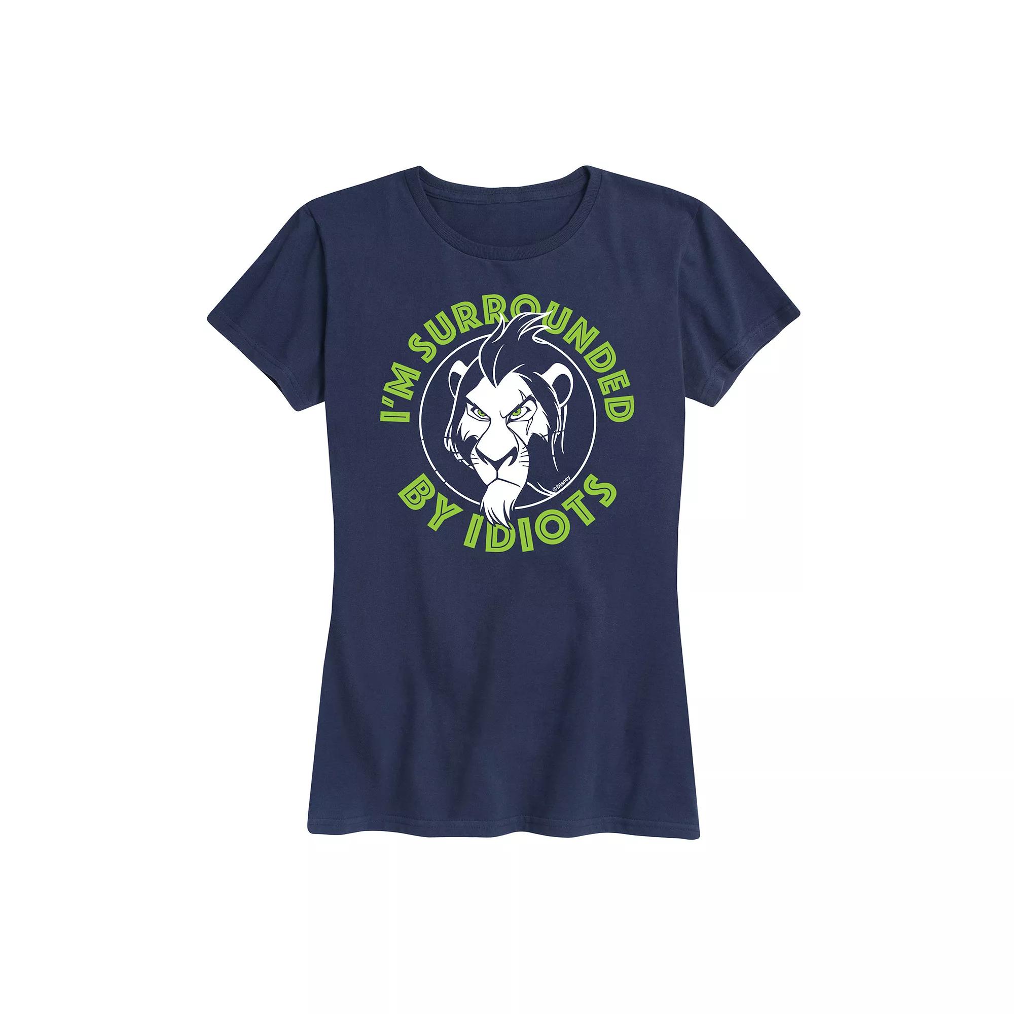 Disney's Lion King Scar Women's Surrounded By Idiots Graphic Tee,  Product Image