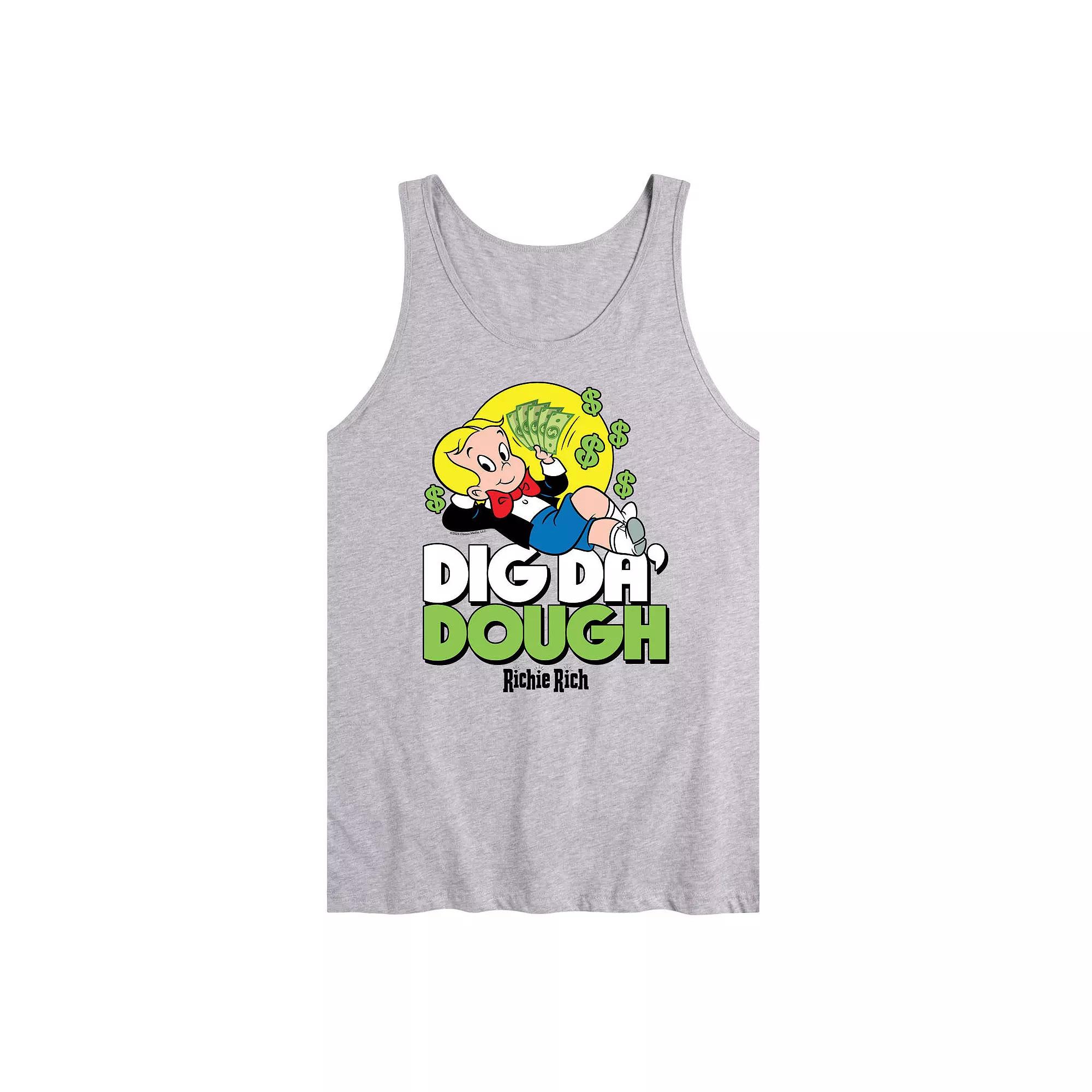 Men's Richie Rich Dig Da' Dough Graphic Tank Top,  Product Image