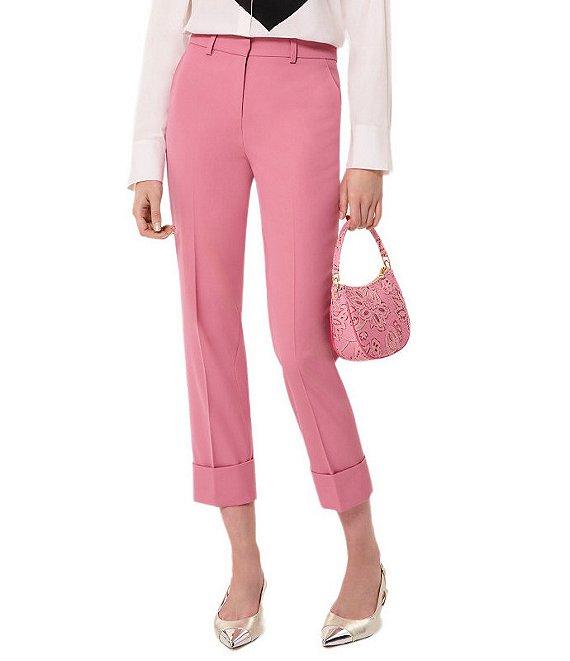 Tara Jarmon Philippa Flat Front Roll Cuff Cropped Pants Product Image