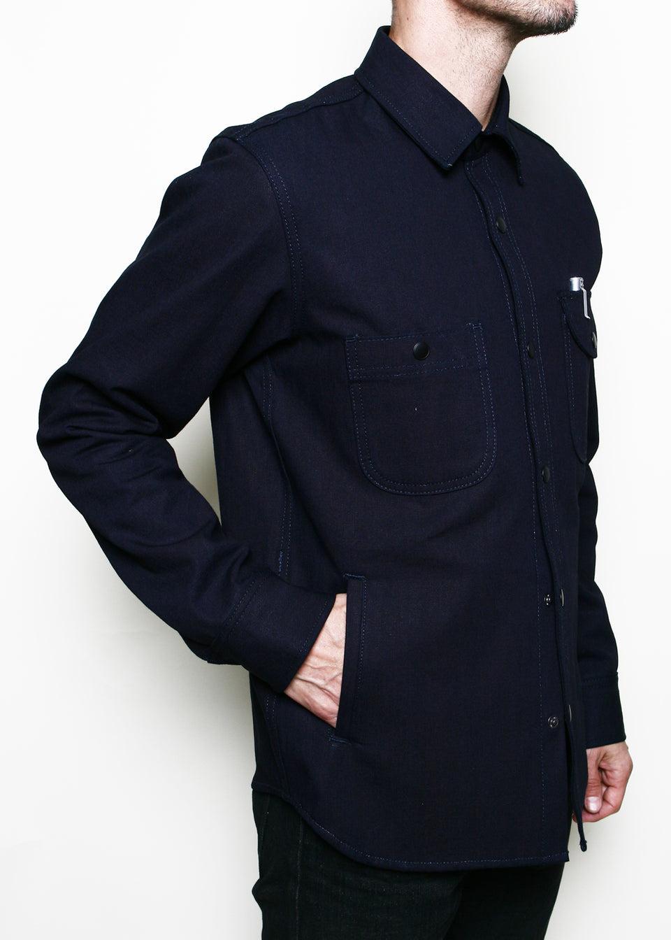 Service Shirt // Lined Indigo Selvedge Canvas Product Image