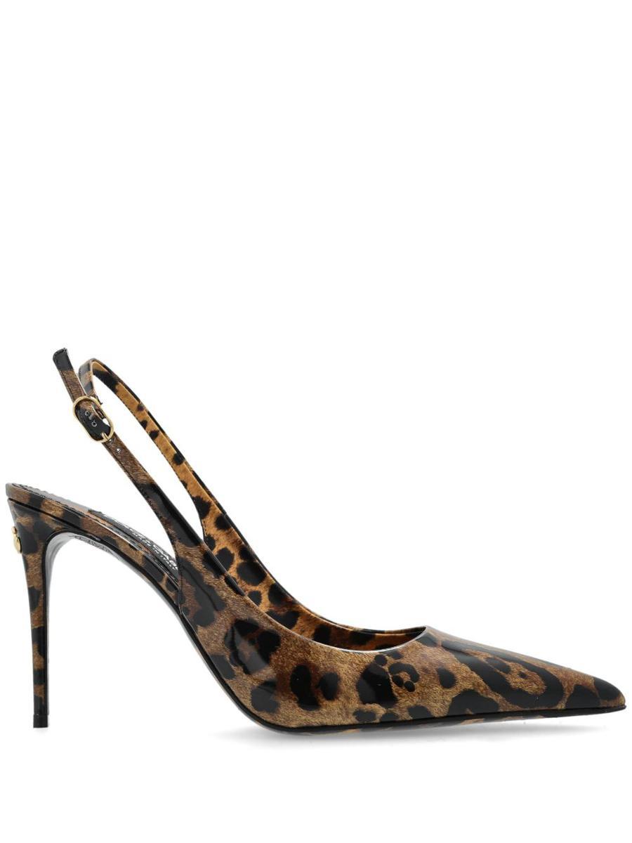 DOLCE & GABBANA Luxurious Leopard Printed Slingback Pumps For Women In Lavender Product Image