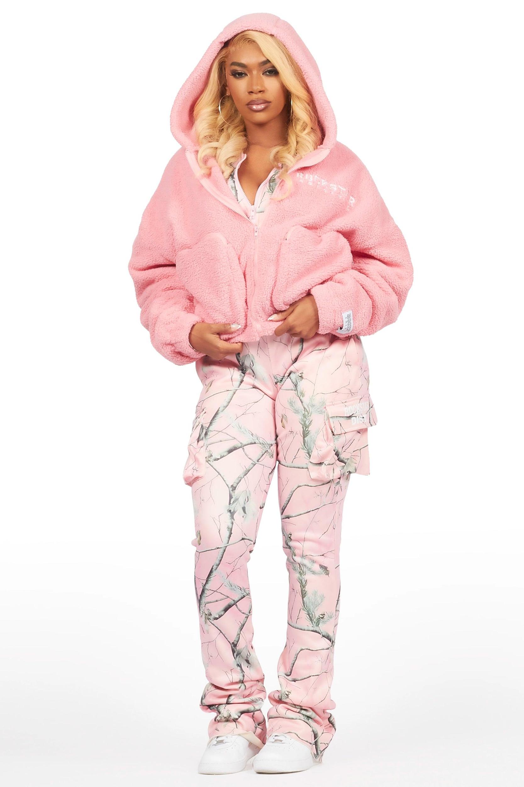 Lonia Pink Sherpa Jacket Female Product Image