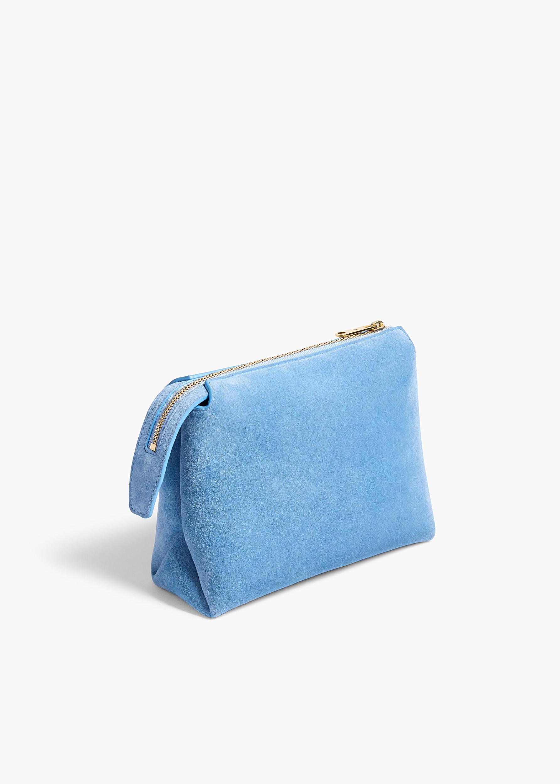 Lina Pochette in Sky Blue Suede Product Image