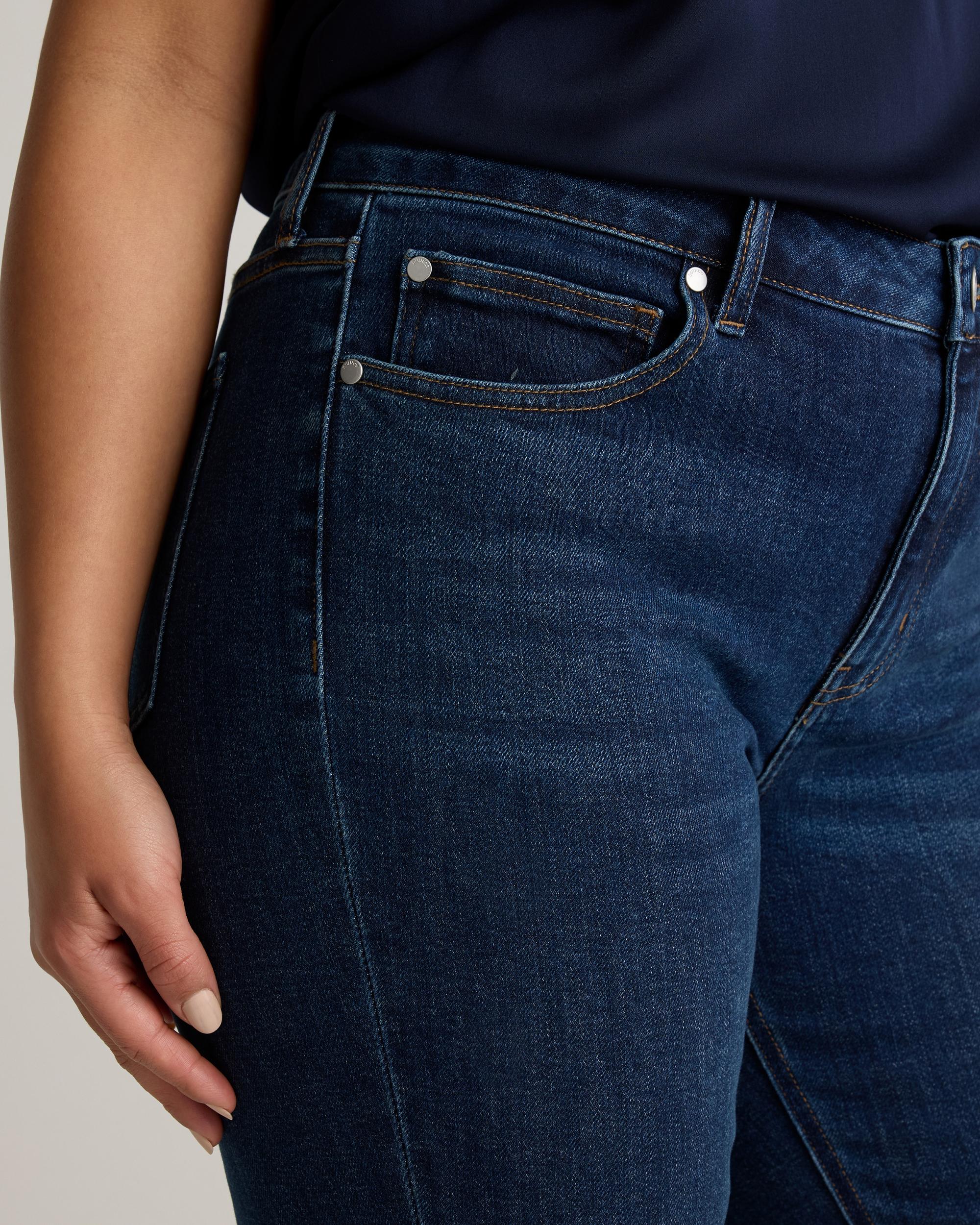 Quince | Women's Luna Stretch Slim Straight Jeans Organic Cotton Product Image