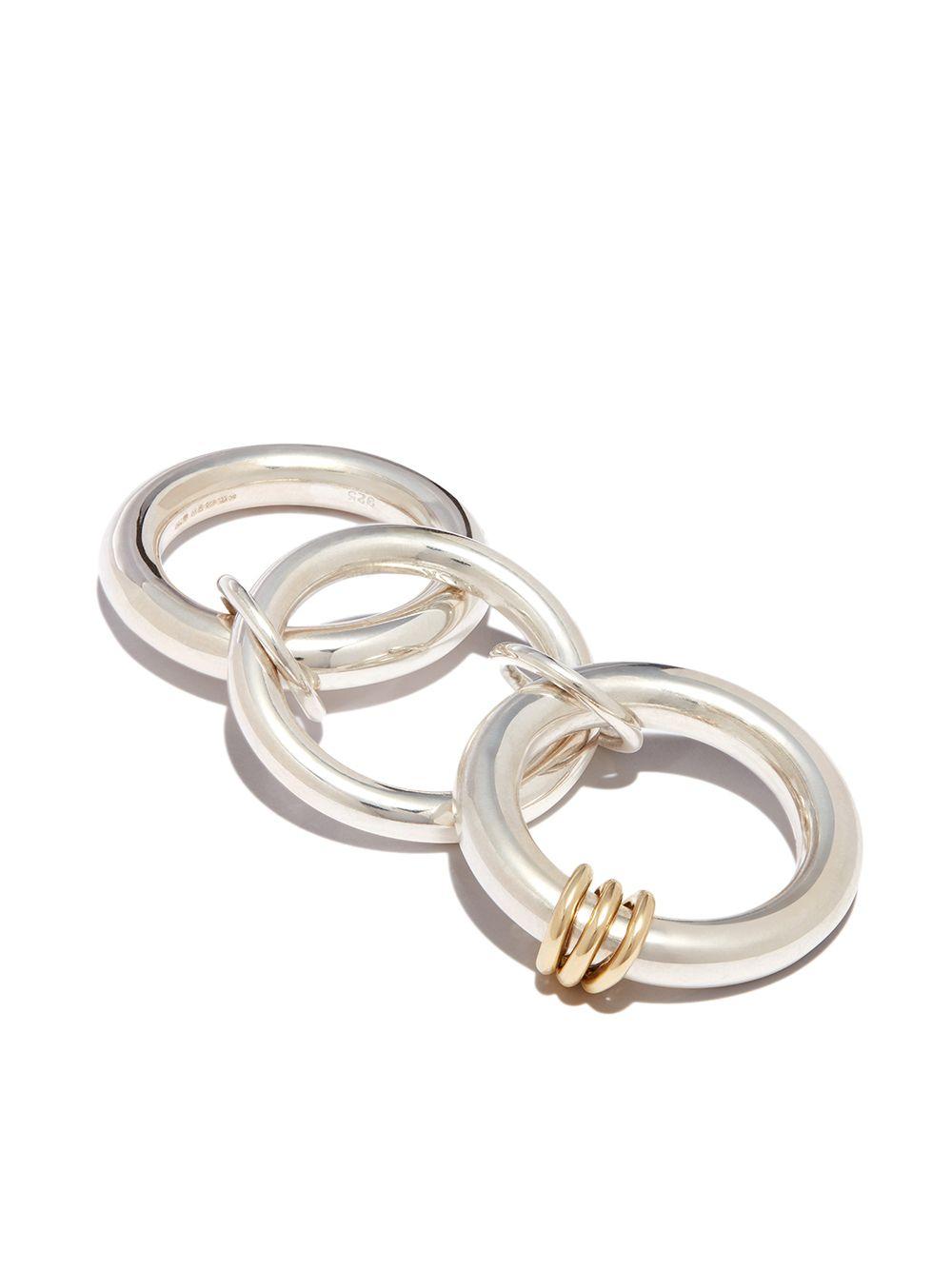 18kt yellow gold and sterling silver Hydra linked ring Product Image