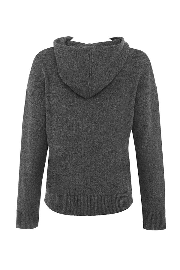 Jionni  charcoal cashmere blend hoodie - sale Product Image