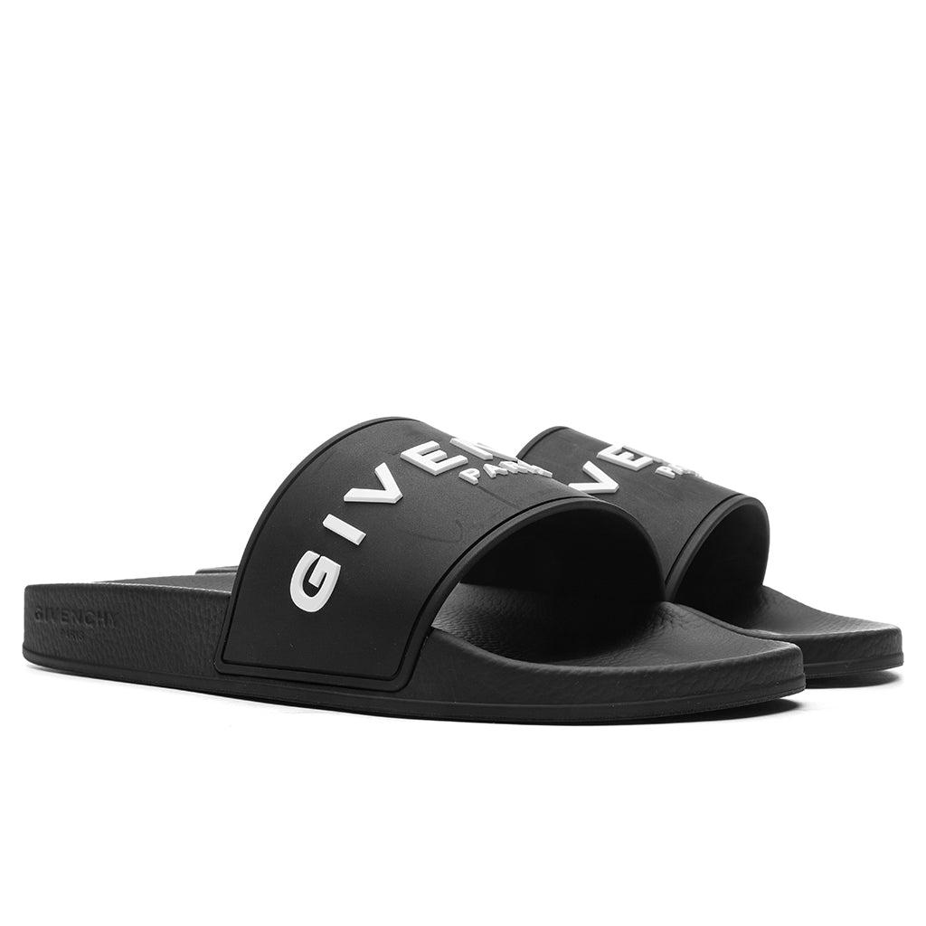 Slide Flat Sandals - Black Male Product Image