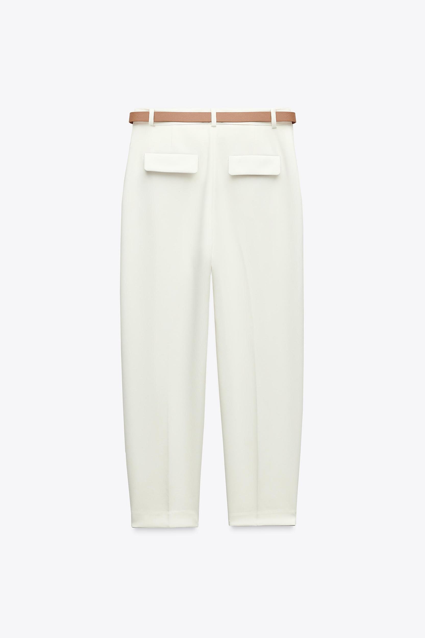 PLEATED BELTED PANTS Product Image