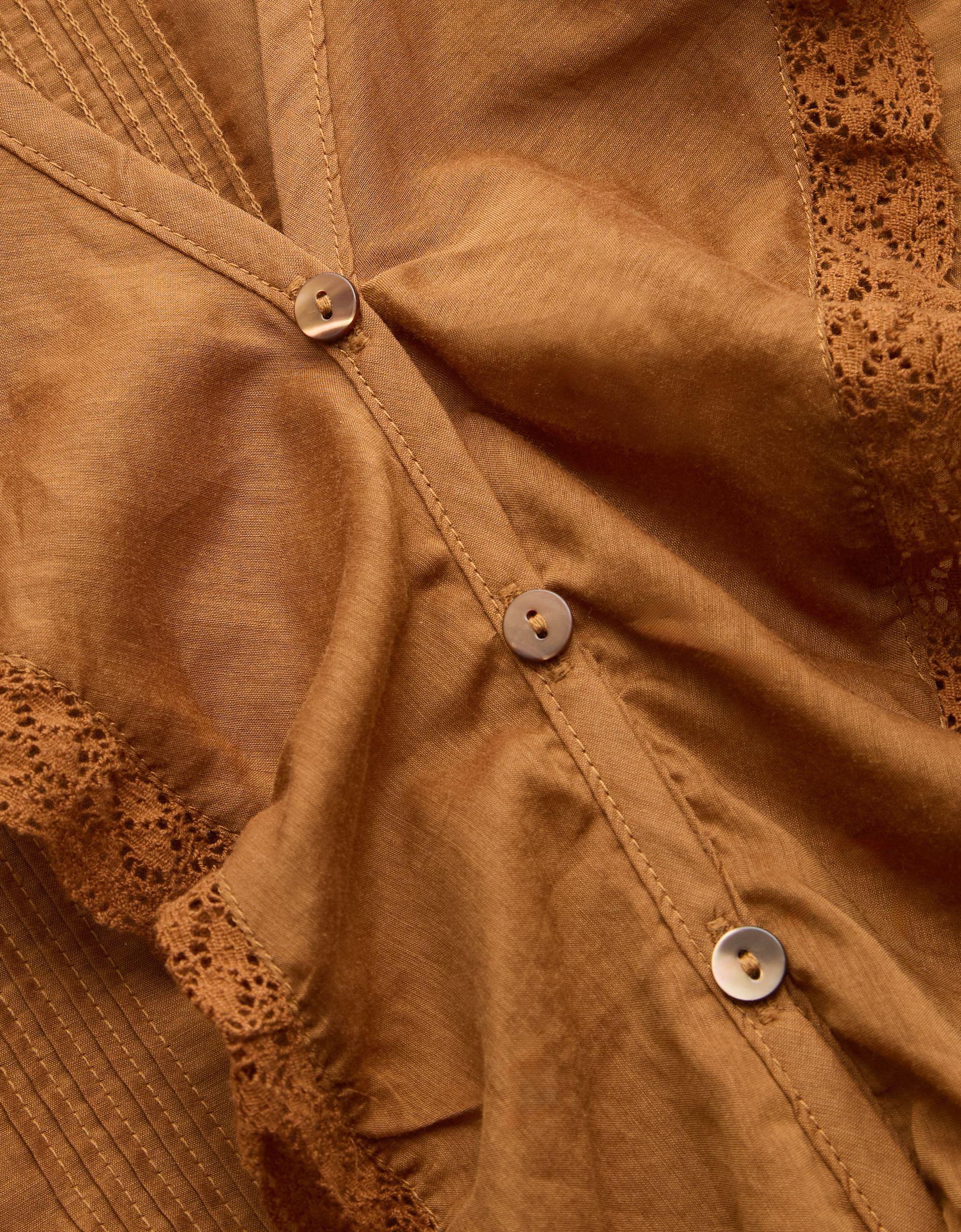 AE77 Premium Ruffle V-Neck Blouse Product Image