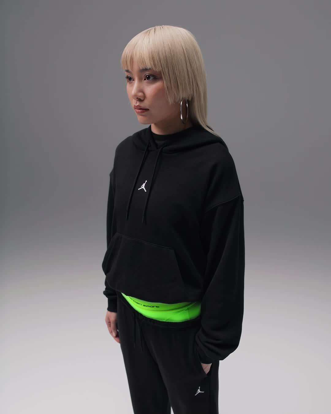 Women's Jordan Sport Crossover Dri-FIT Fleece Hoodie Product Image