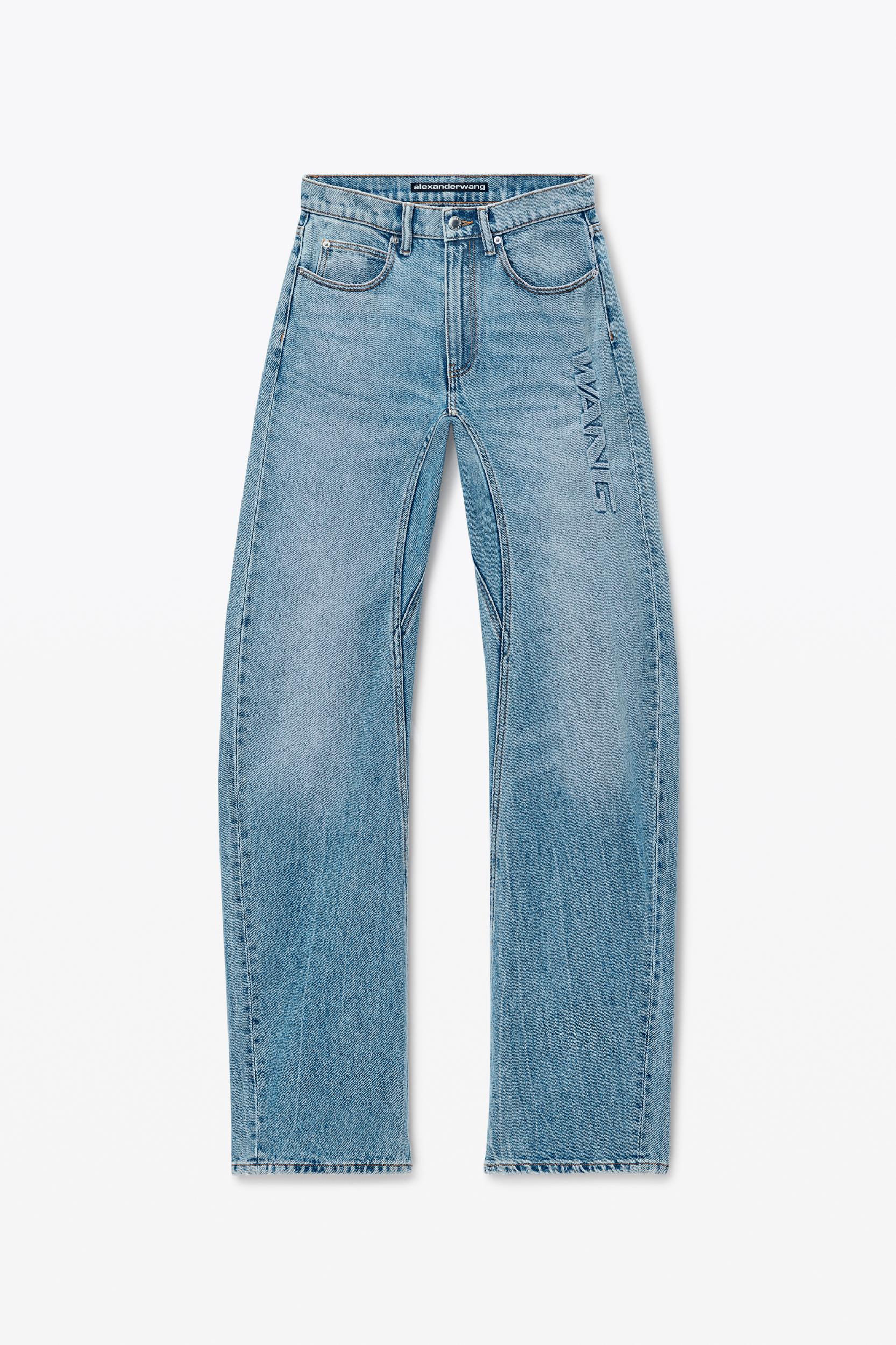 Articulated Denim Jeans With High-frequency Logo Product Image