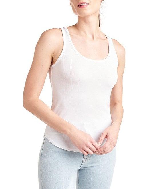 Splendid Zuma Ribbed Knit Scoop Neck Tank Top Product Image