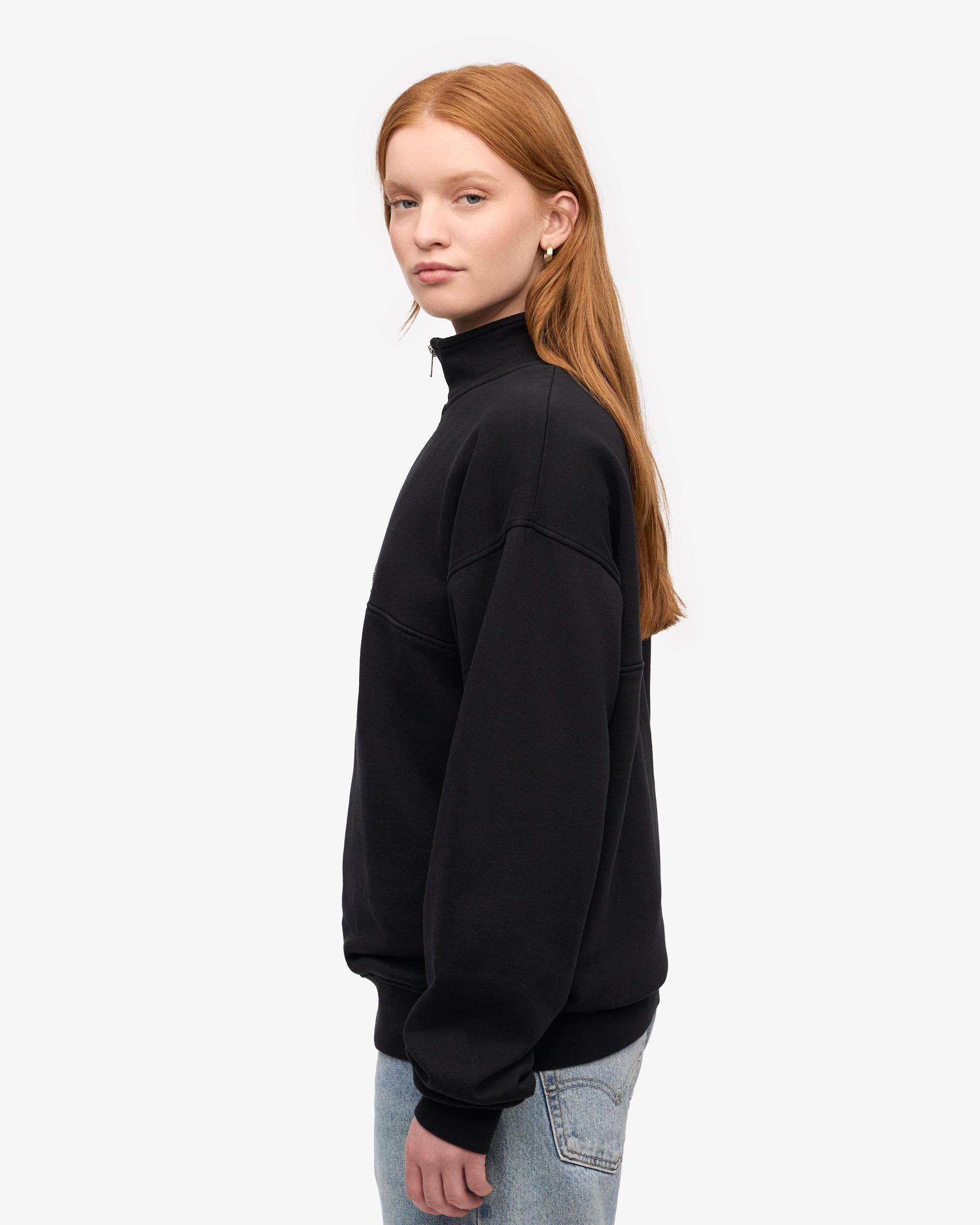Organic Quarter Zip - Deep Black Product Image