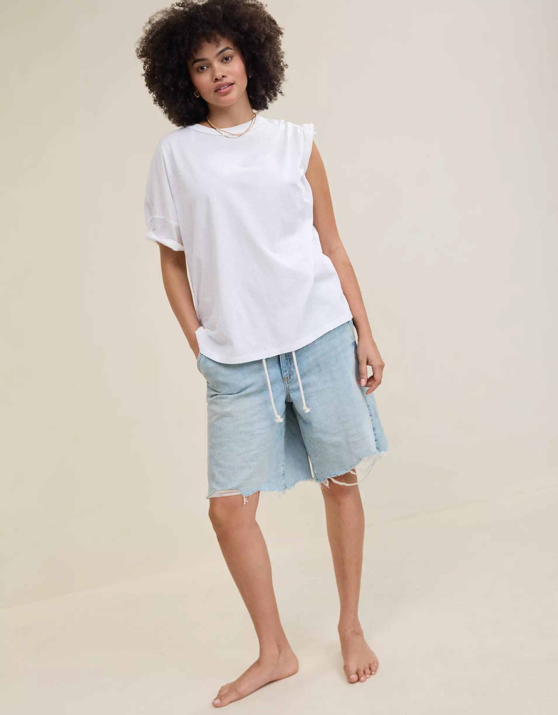 Aerie Oversized Crew Boyfriend T-Shirt Product Image