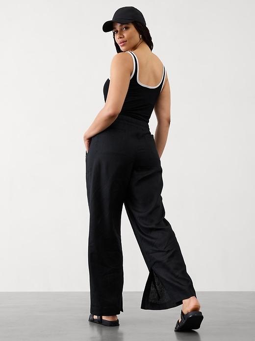 Retreat Linen High Rise Wide Leg Pant Product Image