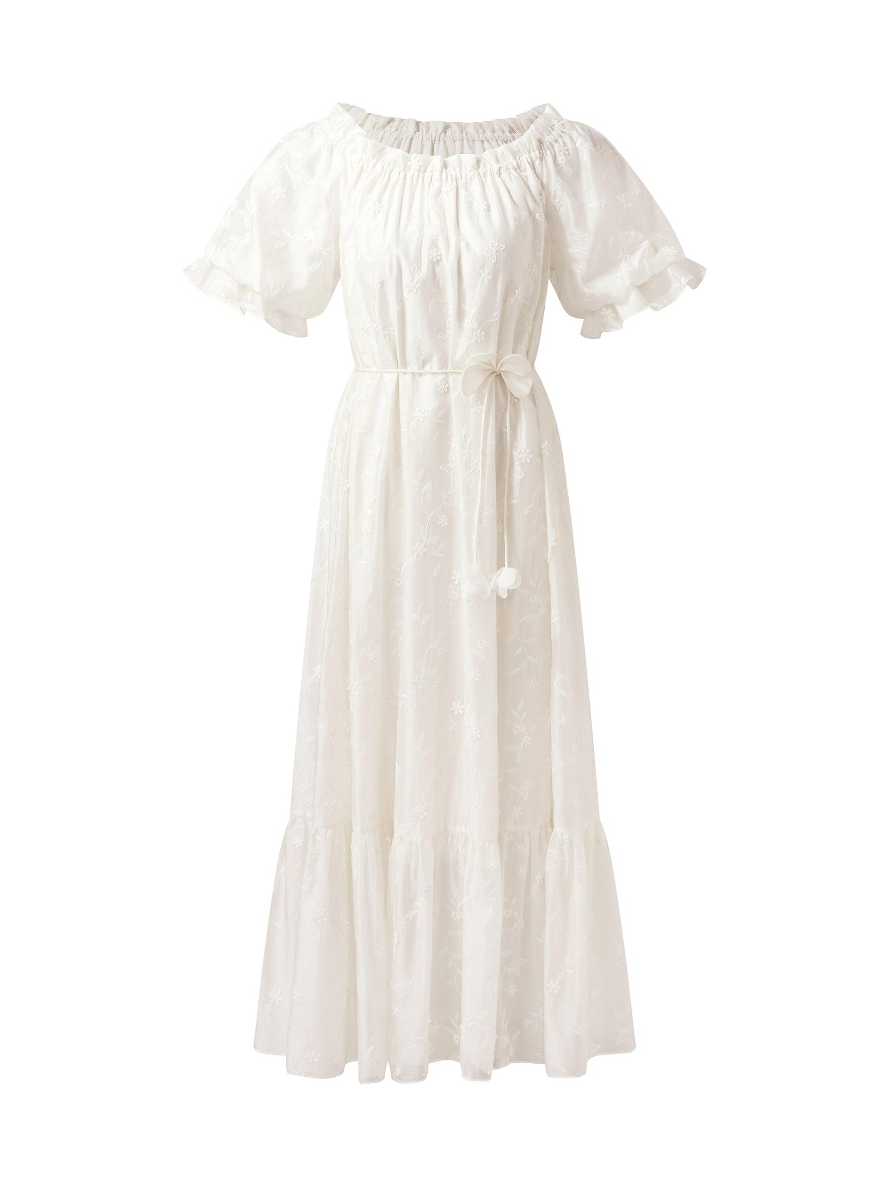 Tencel Blend Embroidered Women Maxi Dress Product Image