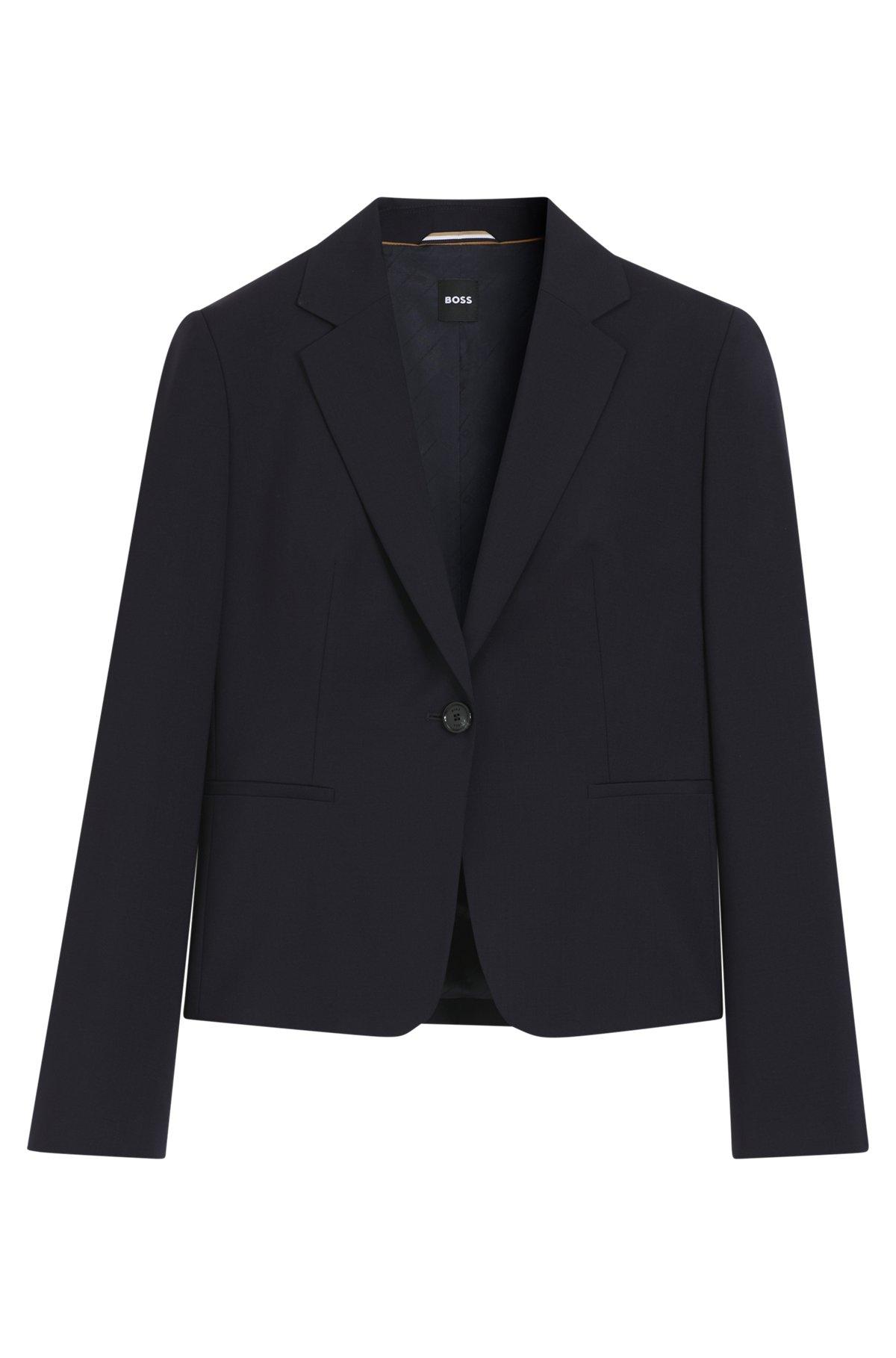 Regular-fit blazer in Italian-made virgin wool Product Image