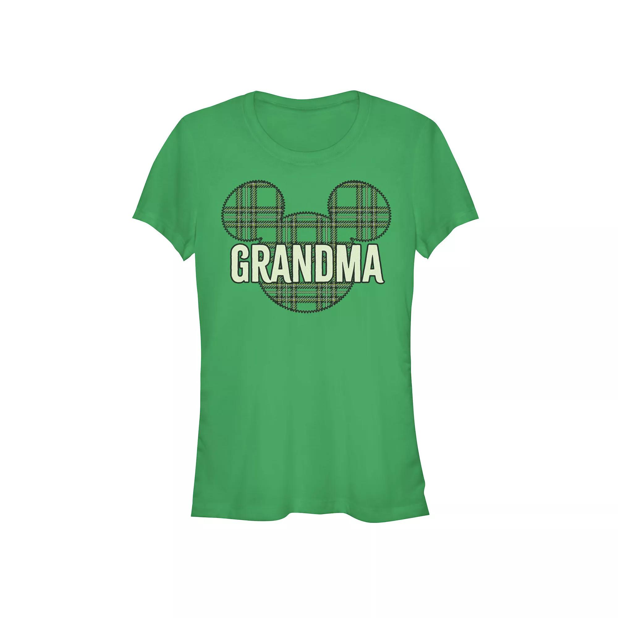 Disney's Mickey Mouse Women's Grandma Christmas Patch Graphic Tee,  Product Image