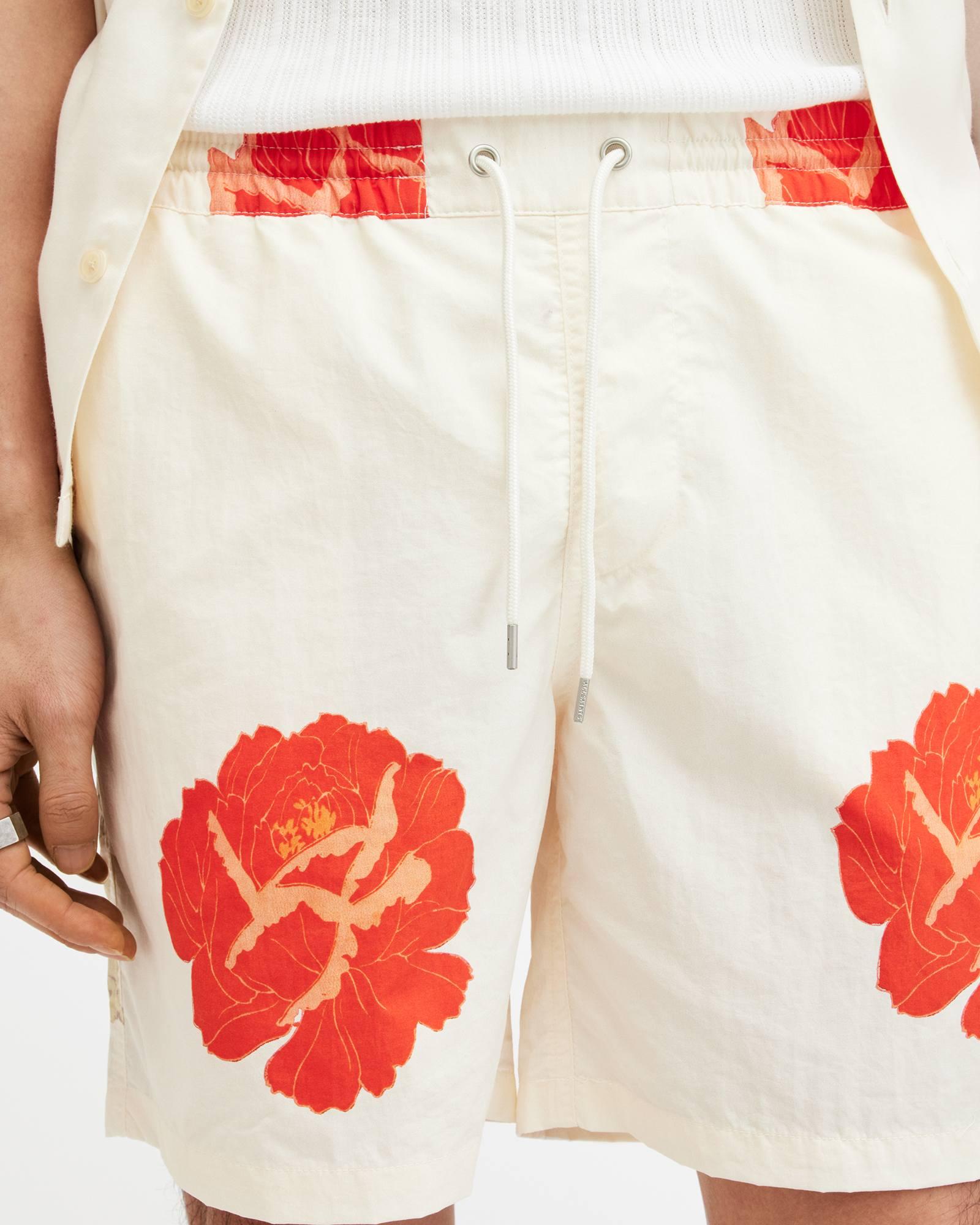 Roze Slim Floral Print Swim Shorts Product Image