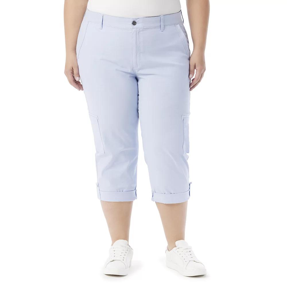 Plus Size Gloria Vanderbilt Cargo Capris, Womens Product Image