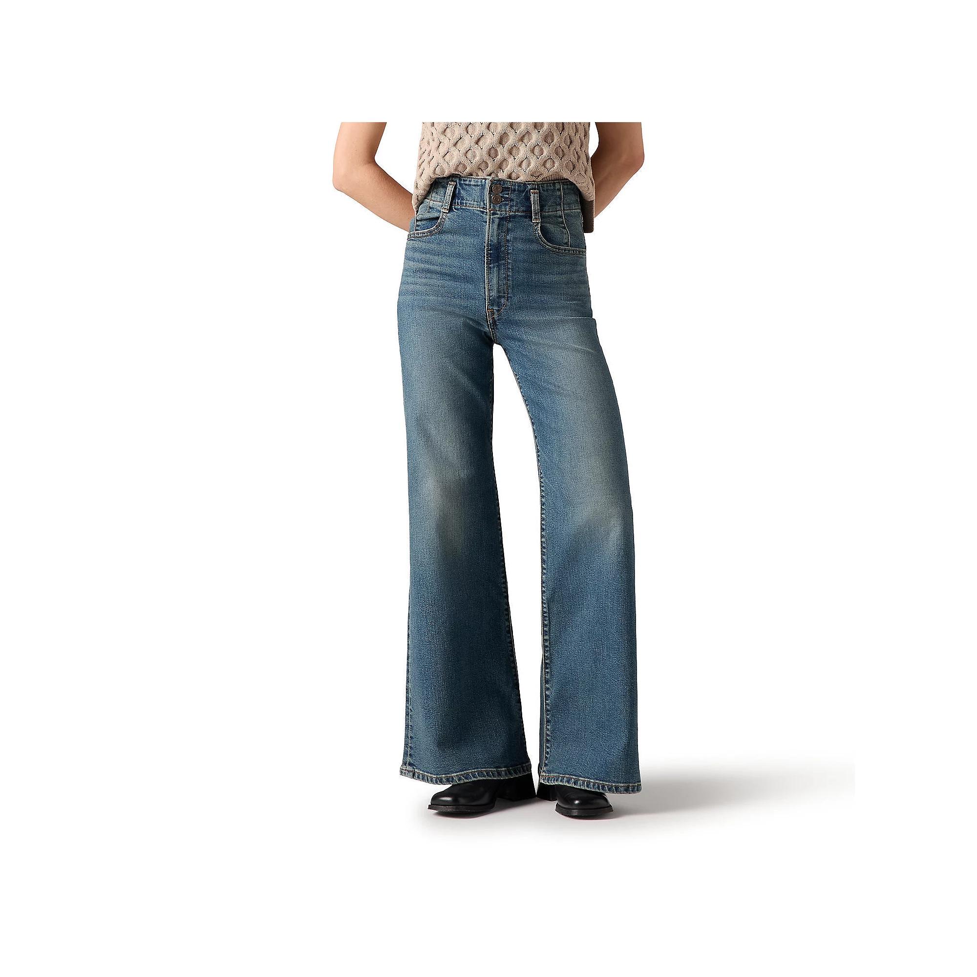 Women's Levi's® Ribcage Bells Corset Jeans, Size: 30(US 10)Medium, Dart Game Product Image