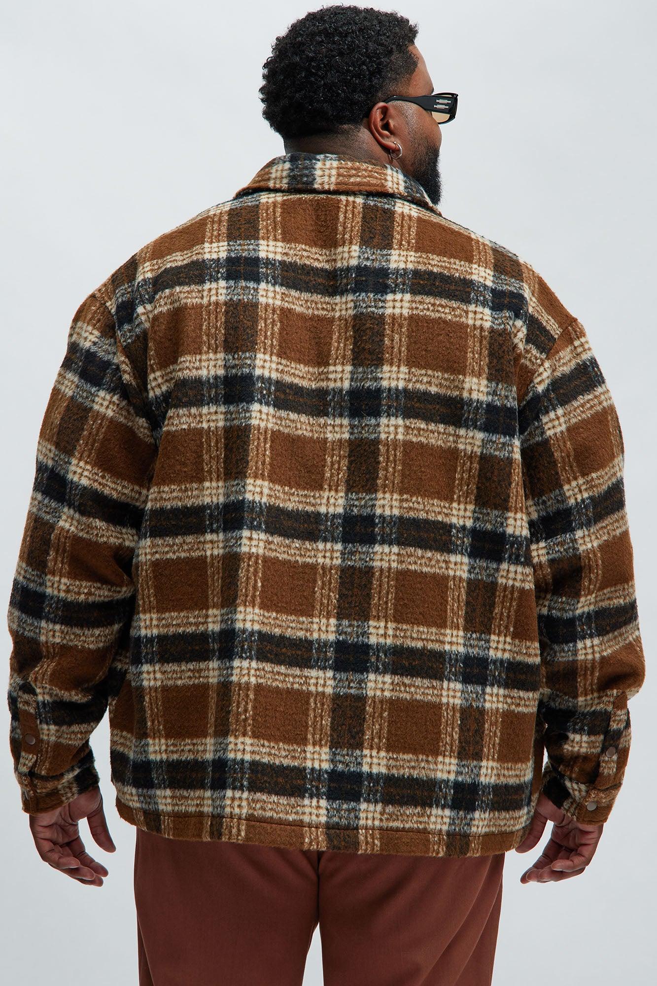 Zion Mohair Oversized Shirt - Brown/combo Product Image
