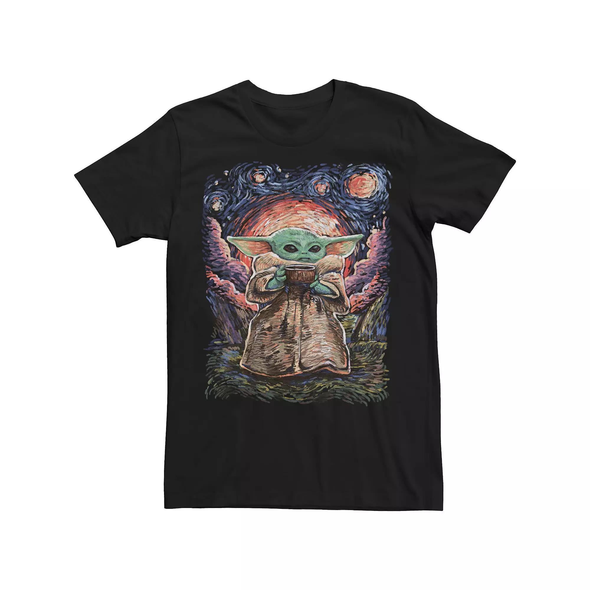 Big & Tall Star Wars The Child Starry Night Tee, Men's,  Product Image