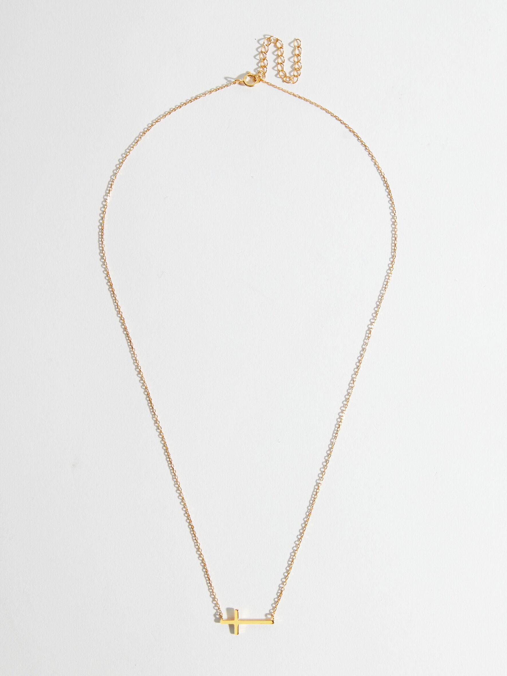 18K Gold Plated Cross Necklace Product Image