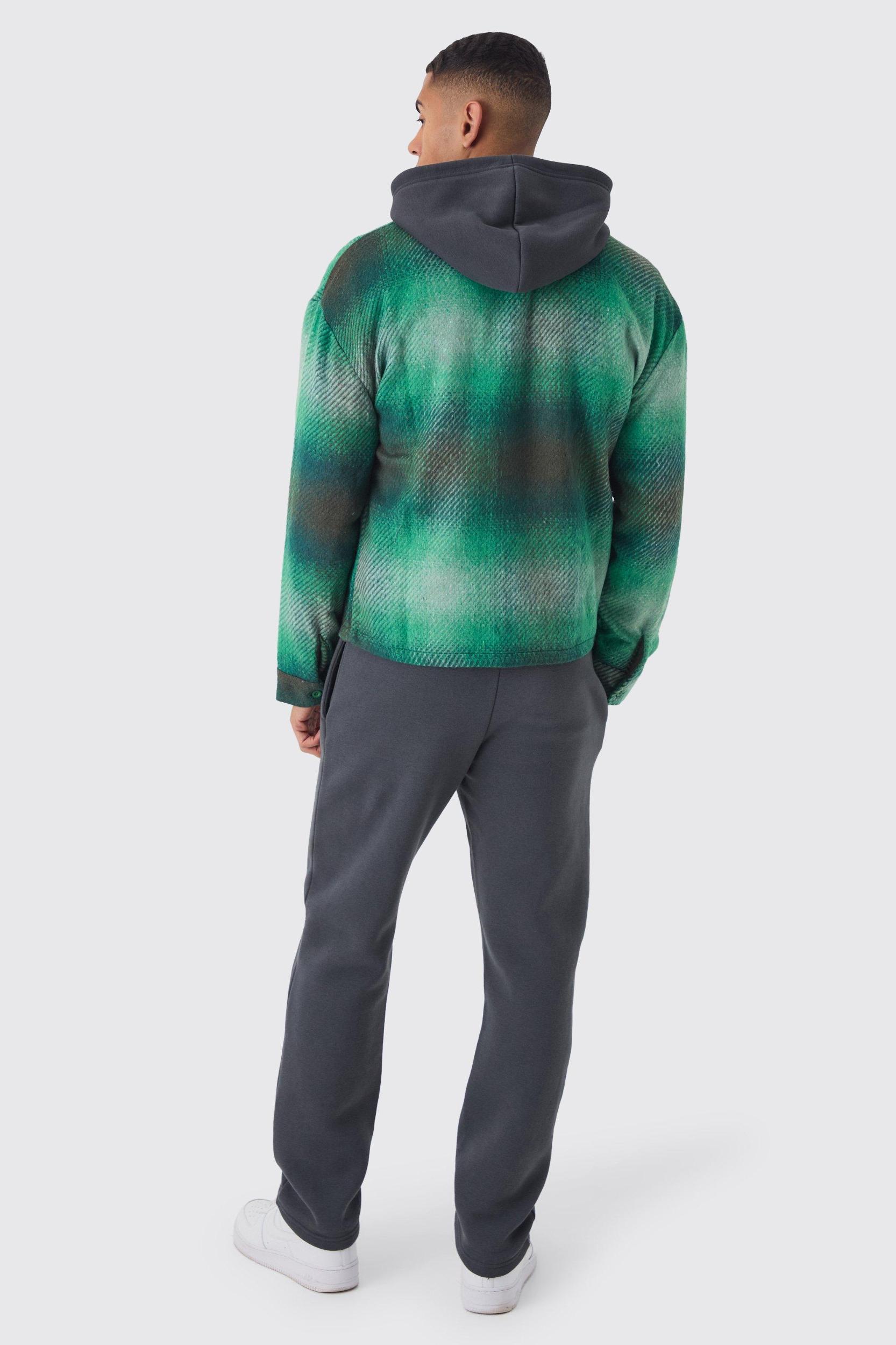 Regular Fit Brushed Flannel Shirt Jacket | boohooMAN USA Product Image