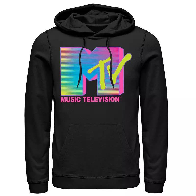 Men's MTV Logo Fluorescent Stripes Hoodie,  Product Image