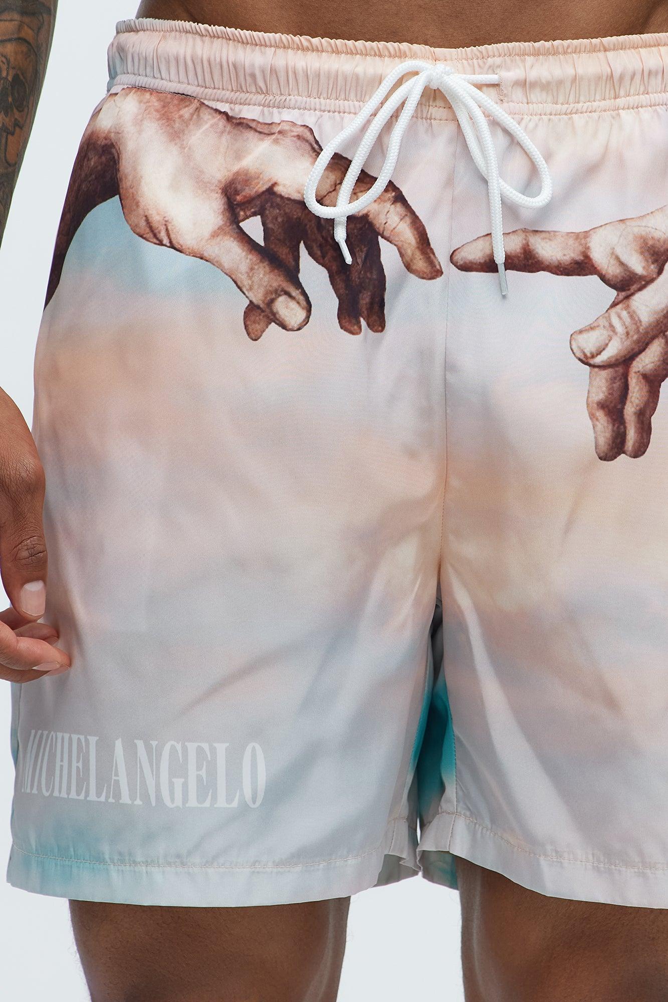 Michelangelo Piece Of History Swim Mid Trunk - Multi Color Product Image