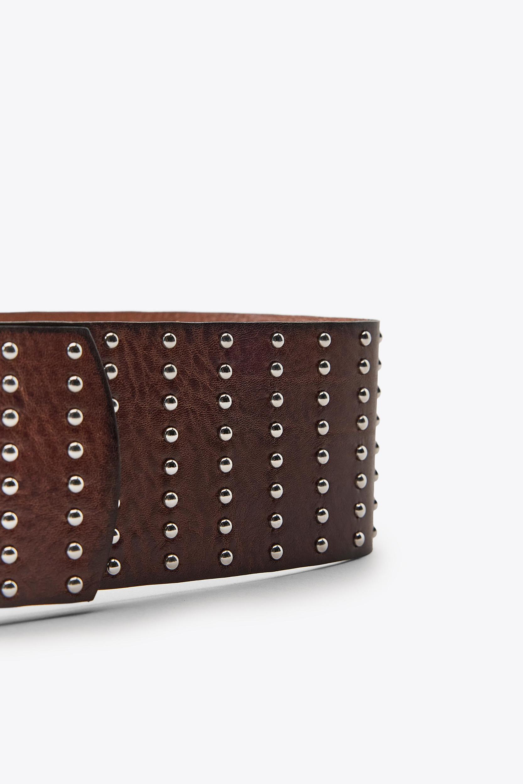 MULTI-STUD LEATHER BELT Product Image