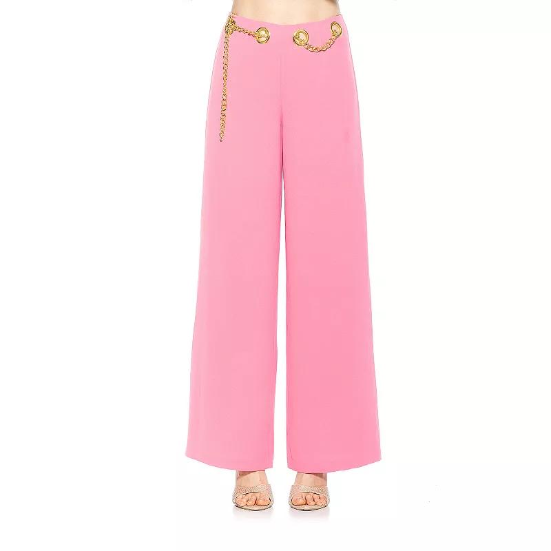 Women's ALEXIA ADMOR Cassie Wide Leg Mid Rise Pants,  Product Image