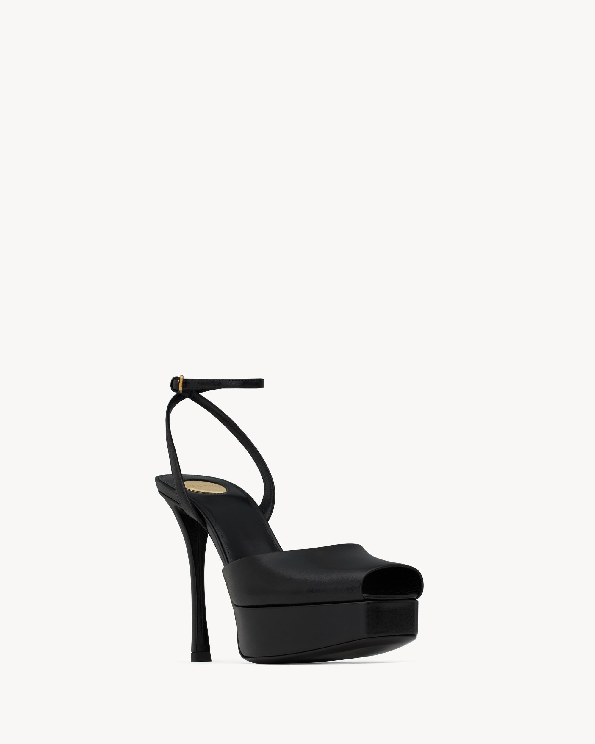 LA SCANDALE platform sandals in smooth leather Product Image